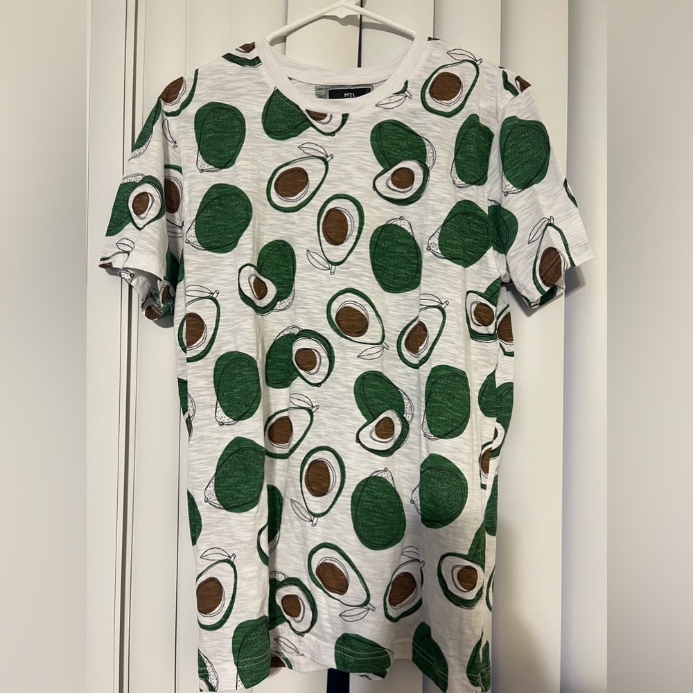 NWOT MTL Made to Live Men’s Avocado Print T-shirt Size Large